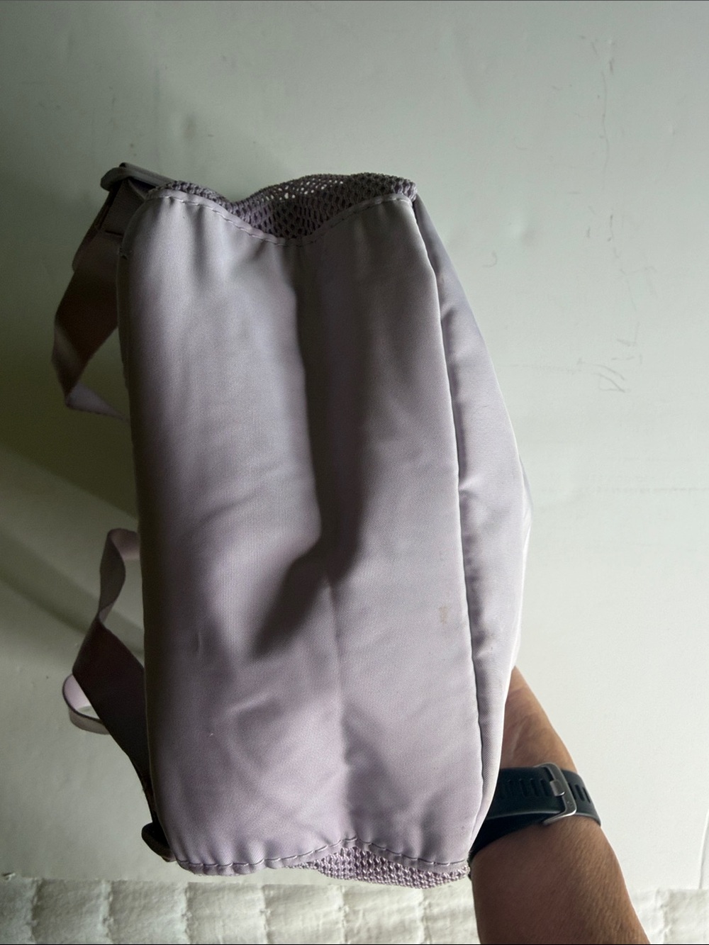 Adidas Mini Backpack Light Lavender Purple Iridescent Logo - Picture 9 of 9